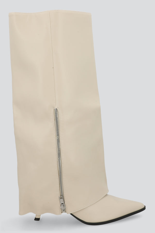 Bota pointy funda zipper