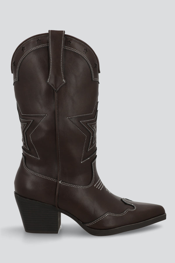 Bota vaquera estrellas